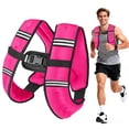 thumbnail image 6 of Weighted Vest Pink 8 Lb Weight Vest for Woman Men Sport Weighted Vest with Reflective Stripe Adjustable Buckle Straps Mesh Pocket for Strength Training Running, 6 of 7