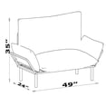 thumbnail image 2 of Grey Small Loveseat for Bedroom Spaces / Space Saver, Clean Under with Ease, 2 of 2