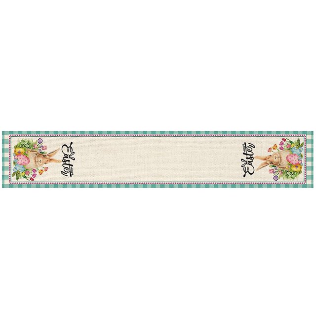 A Mantel de camino de mesa de Pascua, suministros de decoración de mesa reutilizables
