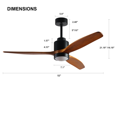 thumbnail image 3 of 52 inch wood Ceiling Fan with Lights, 3 of 5