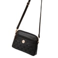 thumbnail image 2 of Otoño Invierno mujer bolso de hombro de cuero de PU patrones de amor bordados bolso de cubo de un solo hombro para uso diario viaje negro, 2 of 8