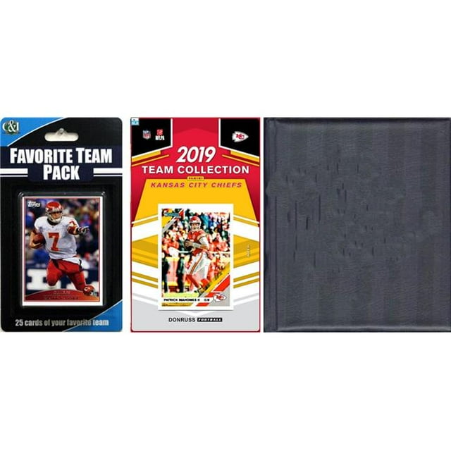 C&I Collectables 2019CHIEFSTSC NFL Kansas City Chiefs Licensed 2019 Score Team Set & Favorite Player Trading Card Pack Plus Storage Album