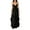 Black, variant on Summer Maxi Slip Dress for Women V-Neck Sleeveless Hem Leaf Dresses Casual Loose Backless Flowy Long Dress