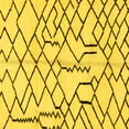 thumbnail image 1 of Ahgly Company Indoor Square Solid Yellow Modern Area Rugs, 3' Square, 1 of 4