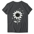 thumbnail image 4 of Sokhug Flower Shirt for Women Crewneck Graphic Tee Short Sleeve Floral Tops, 4 of 4
