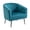 Blue, variant on Metal and White Boucle Lounge Chair Modern Design Style Living Room