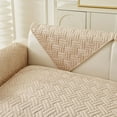 thumbnail image 7 of Eurhowing Stretch Sofa Slipcover 36"×63", 1-Piece Scratch-Resistant & Non-Slip Couch Cover Blanket for Kids/Pets, Soft Velvet Washable Furniture Protector, Beige, 7 of 7