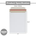 thumbnail image 4 of SSBM White Kraft Rigid Mailers 11" x 13.5" 5000 Pieces Rigid Pouches for Photos, Art and Prints Shipping in Bulk, 4 of 5