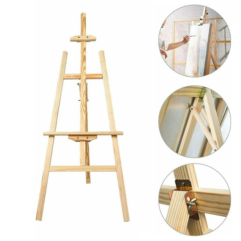 uyoyous Adjustable Height Wood A-Frame Art Easel Stand for Painting, Size: Total Height: 150cm / 59, Brown