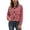 Hot Pink, variant on Corduroy Contrast Faux Leather Collar Jacket for Women, Zip Front Cropped, Vintage Casual Outerwear with Pockets, 1 Piece, XS-L