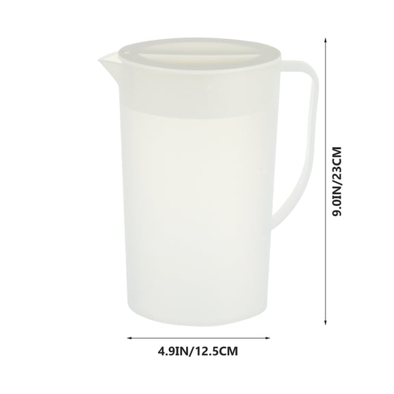 PTOOTP Clear Plastic Kettle Water Jug with Large Capacity, Leak-Proof Sealed Design, White, Durable and Portable