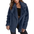 thumbnail image 2 of Uhndy Winter Jackets Coats for Women, Women Fashion Solid Long Sleeve Thick Plush Cardigan Coat Tops Blouse Christmas Gifts for Women, 2 of 5