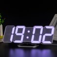 thumbnail image 2 of Reloj despertador LED RGB digital con control remoto inalámbrico 3D Pantalla de hora / tem Abanopi Temporizador, 2 of 5