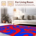 thumbnail image 2 of ODIKA 6'x9' Machine Washable Non-Slip Area Rug, Chic Abstract Waves Dynamic Lines for Stylish High Traffic Rug with Pad, Red, 387560, 2 of 8