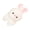 White, variant on Bunny Plush Toy Pink Ears Soft Stuffed Animal Doll, Cute Rabbit with Vivid Eyes Fluffy Coat Mini Size Gift for Party