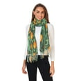 thumbnail image 2 of FORMRS Womens Scarf Winter Soft Long Big Warm Shawls Wrap Tassel Scarves, Orange Tree Pattern, 2 of 9