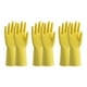 thumbnail image 1 of Guantes de goma para limpieza, amarillos, 3 pares, para limpieza doméstica, cocina, lavado de platos, 1 of 8