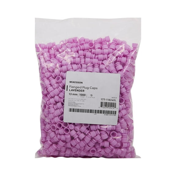 McKesson Tube Closure Flanged Plug Cap Lavender Polyethylene 177-118240L 1000 per Bag