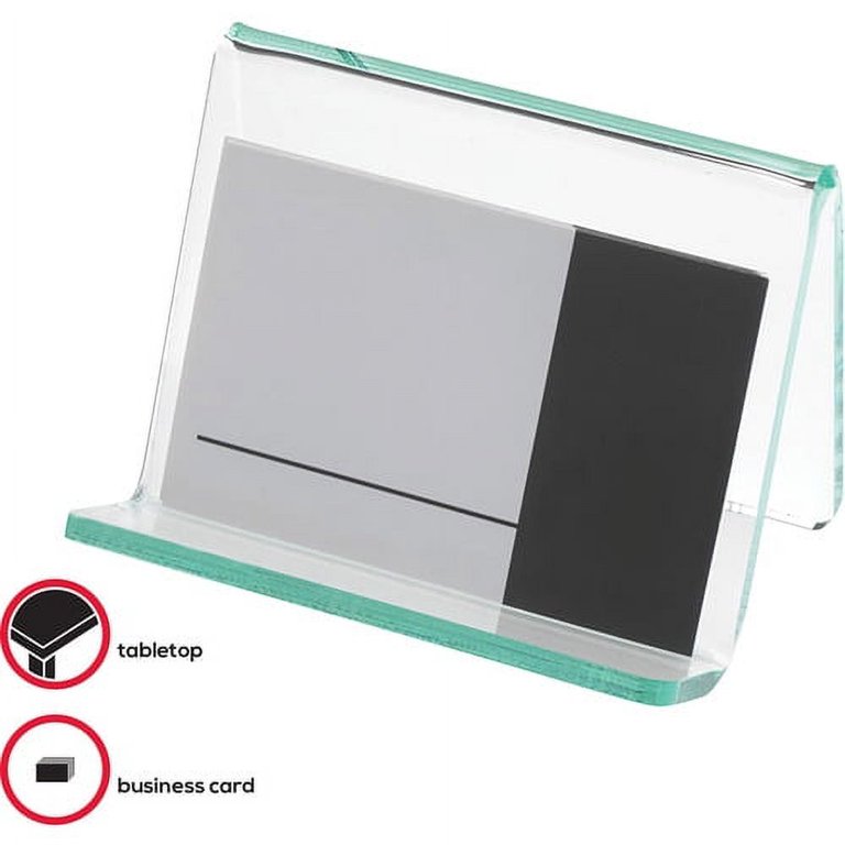 Lorell Business Card Holder - Acrylic - 1 Each - Green, Transparent Lorell Business Card Holder - Acrylic - 1 Each - Green, Transparent