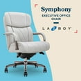 thumbnail image 2 of La-Z-Boy Symphony Executive Office Chair Bonded Leather Gray and Graphite, 2 of 8