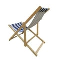 thumbnail image 5 of Barara King wood sling chair blue Stripe Broad blue Stripe (color: Dark blue) folding chaise lounge chair, 5 of 7