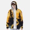 thumbnail image 3 of Picia Sunset River Pine Trees Women's Men's UPF 50+ Sun Protection Hoodie Shirt Long Sleeve SPF Fishing Outdoor UV Hiking Lightweight Shirts-Medium, 3 of 9