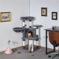 thumbnail image 3 of Alden Design 42"H Multilevel Cat Tree Tower with Condo and Perches, Dark Gray, 3 of 11