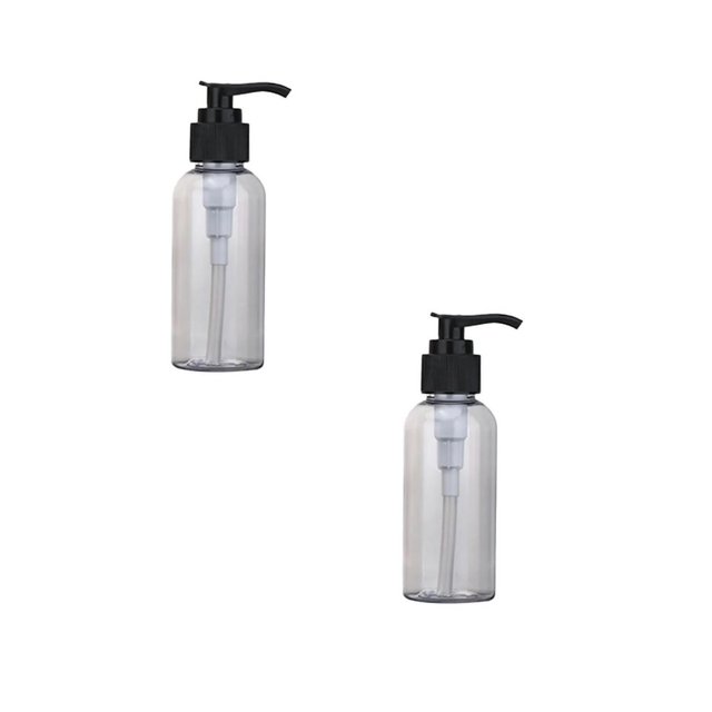 LNGOOR 2PCS 200ml Empty Lotion Pump Bottles Refillable Plastic Containers Clear Great for Soap Shampoo Lotions Liquid Body Soap and Massage Liquid Container for Bathroom Shampoo and Body