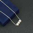 thumbnail image 6 of Rosec Jewels Moissanite 3 Stone Necklace (D-VS1 Quality) - Minimalist Bar Necklace for Anniversary - Ready to Gift, 10K Yellow Gold, 6 of 8