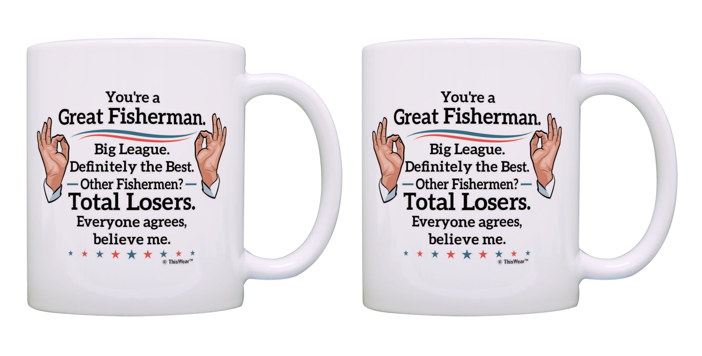 Women Love Me Fish Fear Me Fishing Travel Coffee Mug  Funny Fisherman Joke Gag Gift for Men Father's Day
