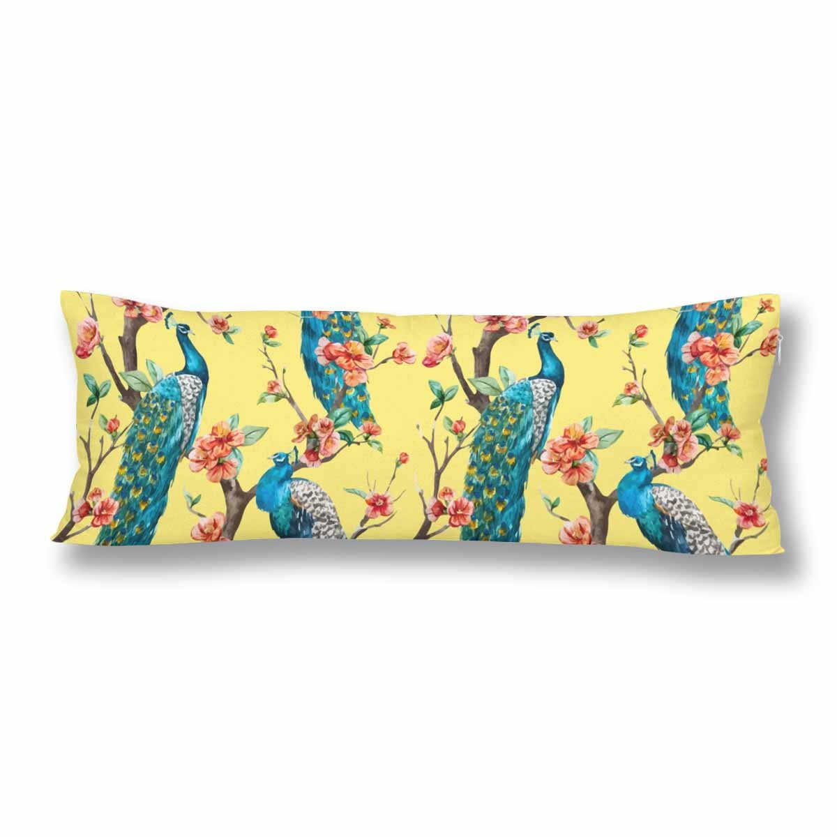 MKHERT Beautiful Peacock Body Pillow Pillowcase Pillow Protector