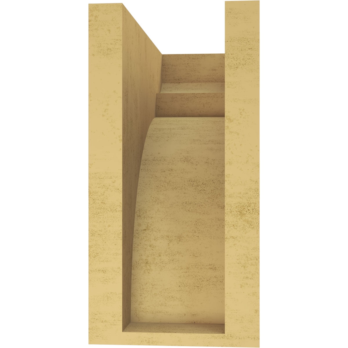 5"W x 10"D x 10"H Classic Yorktown Rough Cedar Woodgrain TimberThane Corbel, Primed Tan