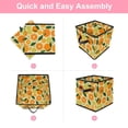 thumbnail image 6 of RATGDN Collapsible Fabric Cube Storage Bin with Double Handles for Living Room Bedroom Office Black - Orange Juice Fruit, 6 of 7