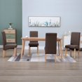 thumbnail image 1 of Charmma Dining Chairs 4 pcs Brown Fabric, 1 of 9