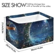 thumbnail image 4 of Yayeee Canvas Storage Basket with Handles for Shelves Fabric Bins Closet Organizer, Floral Occean, 4 of 8