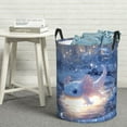 thumbnail image 5 of Laundry Basket, Winter Axolotl in Frozen Pond A Laundry Hamper Waterproof Laundry Bag Clothes Hamper Laundry Bin with Handles for Bedroom, Living Room, Kids Room, 5 of 6