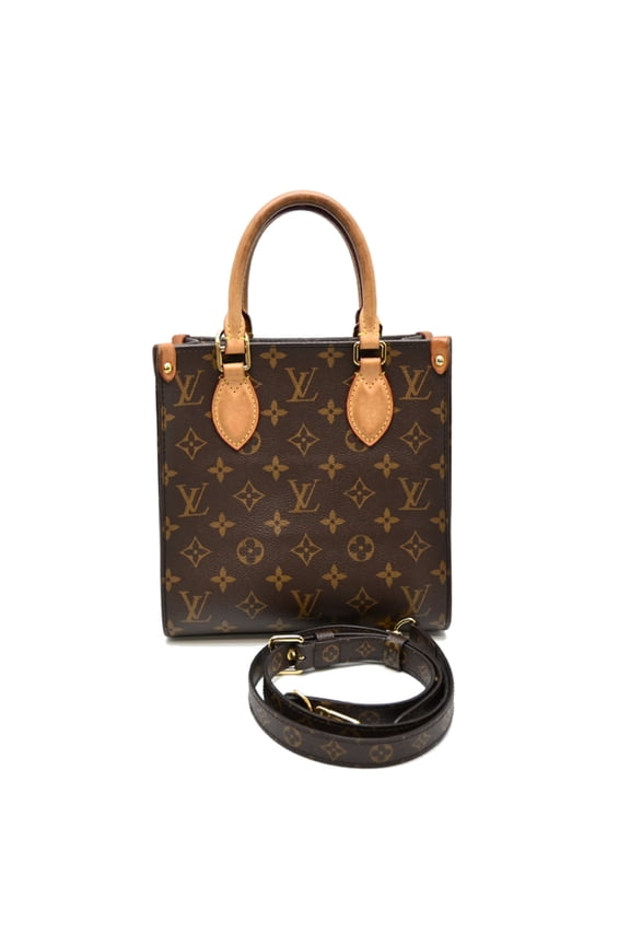 Pre-Owned Louis Vuitton Sac Plat BB Women's Handbag M46265 Monogram Brown