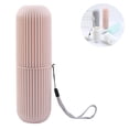 thumbnail image 1 of 1Pcs Travel Toothbrush Holder, Multifunction Wash Cup for Business Trips, Portable Lightweight Toothbrush Holder Cup, Available-Pink, 1 of 9