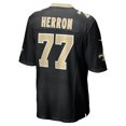 thumbnail image 3 of Men's Nike Justin Herron  Black New Orleans Saints  Game Jersey, 3 of 6
