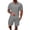 Gray, variant on Mens Short Sets 2 Piece Outfits Button Short Sleeve Shirts and Shorts with Pockets Elastic Waist Vacation Fashion Loose Fit Matching Tracksuits Beige L