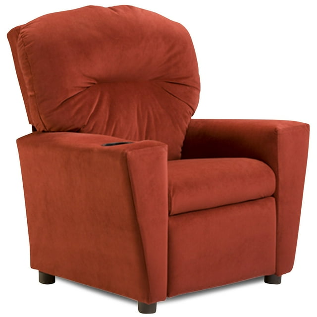 Kidz World Solid Color Kids Suede Recliner
