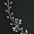 thumbnail image 4 of Nvzi Horquillas para el pelo de boda con flores para novias, peinetas con perlas de cristal, pinzas para el pelo, accesorios para el pelo de boda dorados, joyas, color verde, 4 of 4