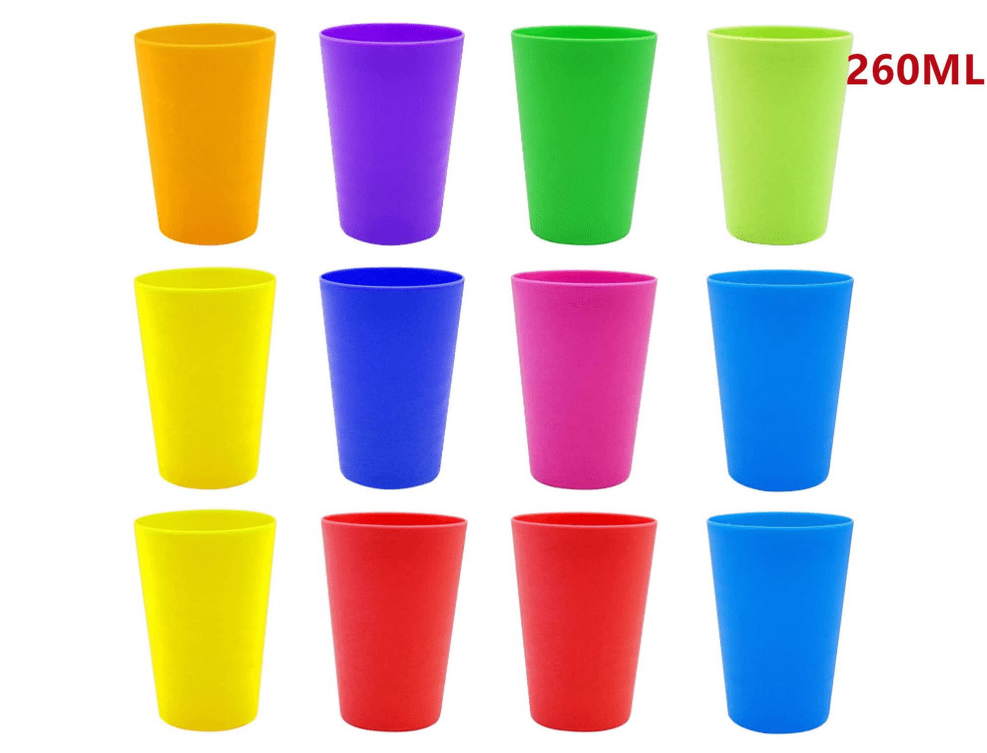 12 Pcs Reusable Plastic Cups, Multi Colors Plastic Cups for Kids, Camping  Cups, Plastic Party Cups, Party Cups for Adults, Ideal for Kitchen, Outdoor