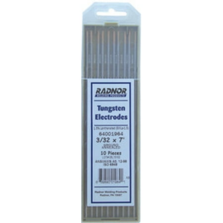 

Radnor 1/8 X 3 1.5% Lanthanated Tungsten Electrode Ground 10/Pack (5 Pack)