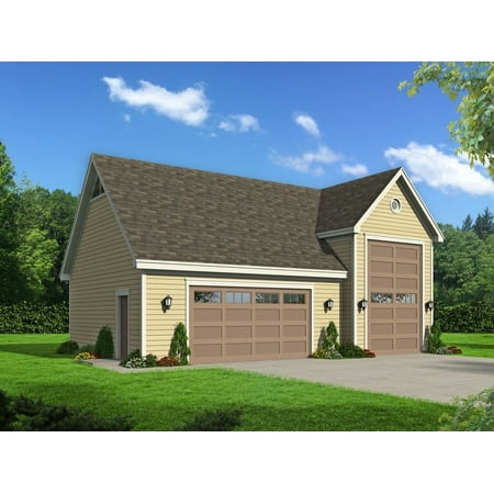 763-989: Garage Traditional 0 Bed, 0 Bath Luxury Home Plan, 0 Sq Ft: Full Blueprints with License to Build by Home Plan Marketplace - Lesuto