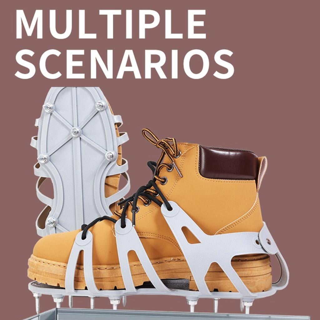 Shoes Efficient Grass Aerator Shoe for Aerating Overlays Cover Installation Resinous Coating Epoxy Floor