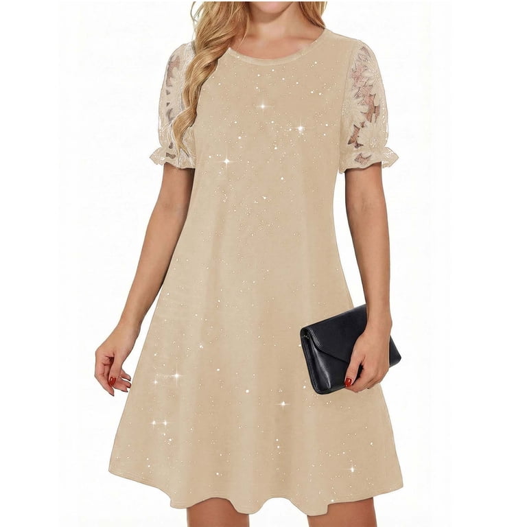 beige sequin dress short Beige Tulle Sequin Short Prom Dress, Beige Homecoming Dress US 12 / Custom Color