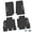 Black w/ Pink & White insert, variant on Flextread Floor Mats for 07-13 Jeep Wrangler JKU 4-Door - Mopar Licensed Factory Fit - Black w/ Tan & White Jeep Wave w/o Wheel Insert - 100% Made in USA