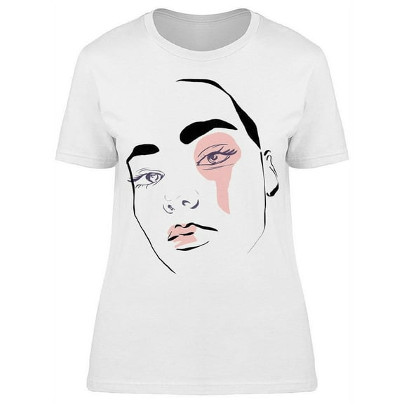 Beautiful Model With Face Paint T-Shirt Women -Image by Shutterstock, Female Medium