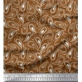 thumbnail image 1 of Soimoi Poly Georgette Fabric Dot & Paisley Print Fabric by Yard 52 Inch Wide, 1 of 1
